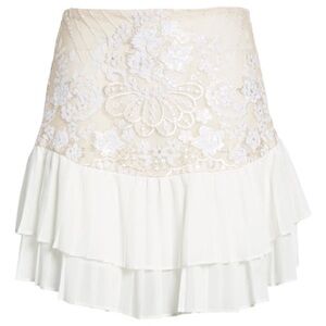 Endless Rose Sequin Chiffon Hem pleated Skirt
